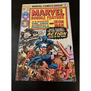Marvel Double Feature Comic #10 June 1975 Bronze Age Marvel. Beautiful Cover!
